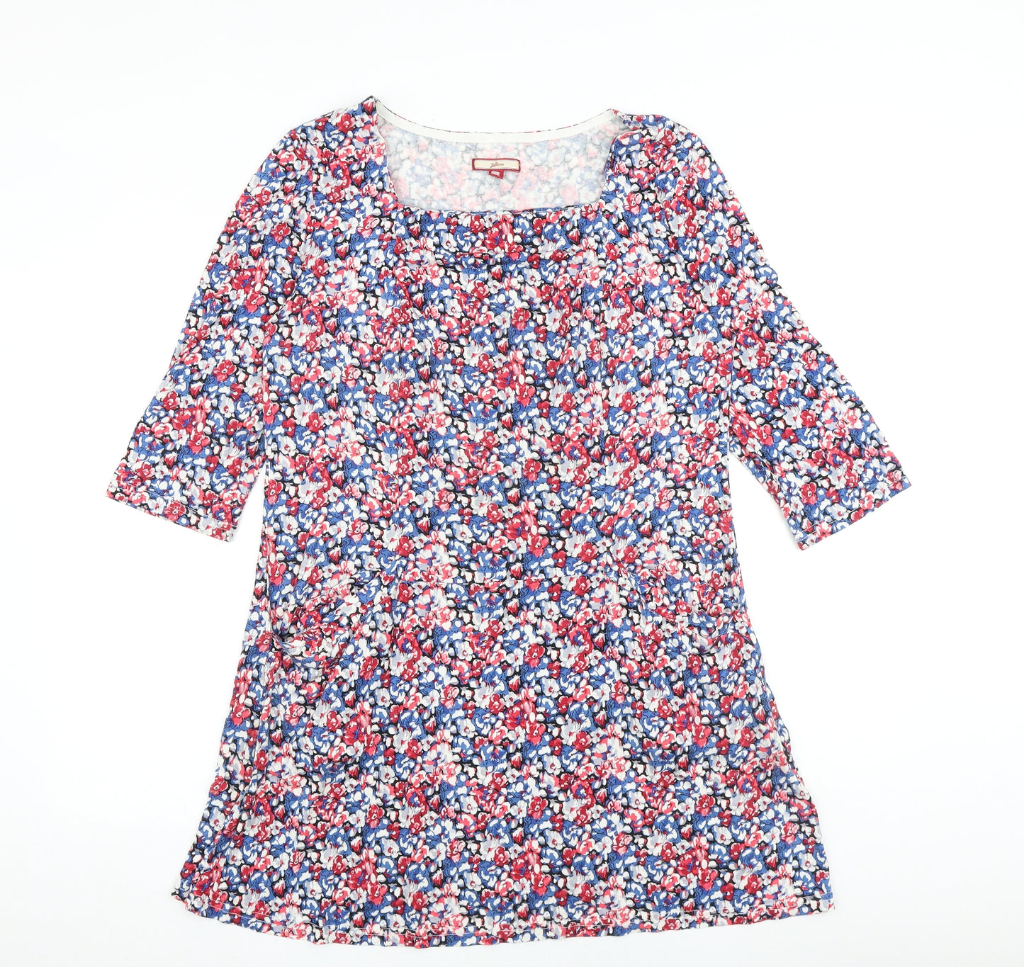 Joe Browns Womens Multicoloured Floral Viscose A-Line Size 14 Square Neck Pullover