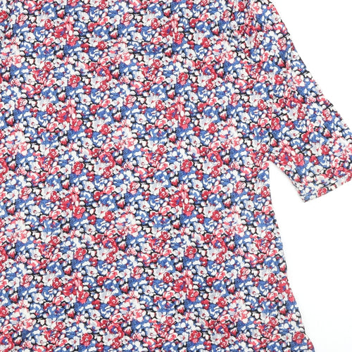 Joe Browns Womens Multicoloured Floral Viscose A-Line Size 14 Square Neck Pullover