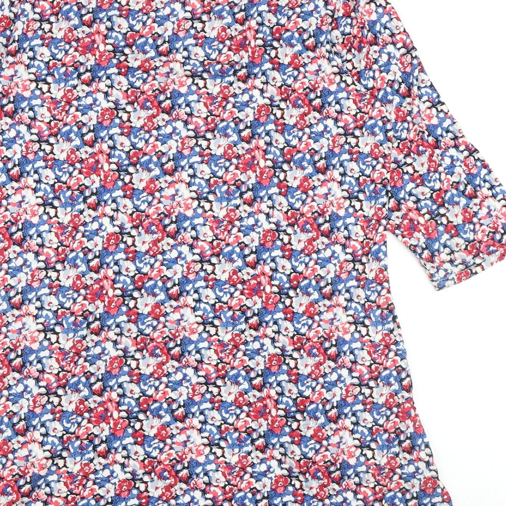 Joe Browns Womens Multicoloured Floral Viscose A-Line Size 14 Square Neck Pullover