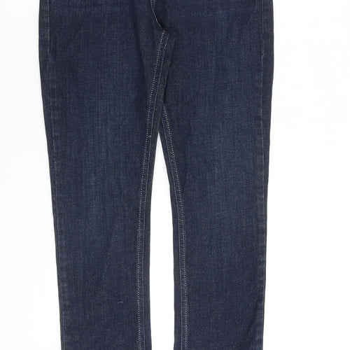 Topshop Womens Blue Cotton Skinny Jeans Size 26 in L30 in Regular Zip