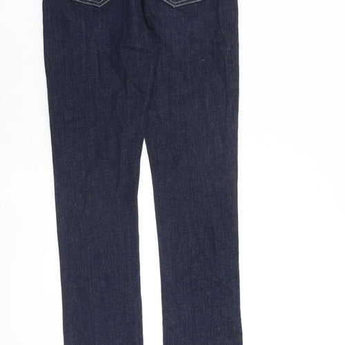 Topshop Womens Blue Cotton Skinny Jeans Size 26 in L30 in Regular Zip