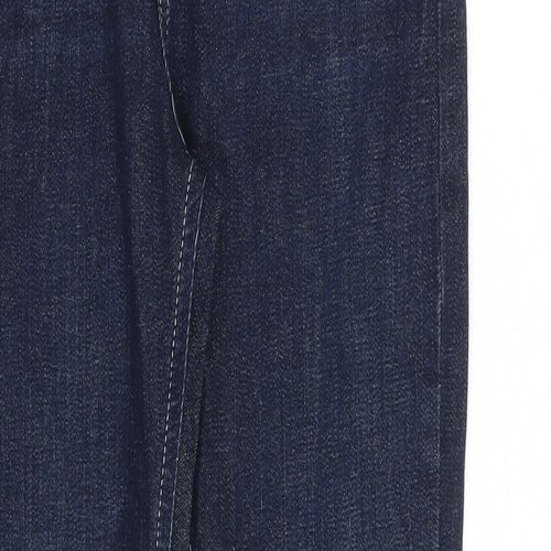 Topshop Womens Blue Cotton Skinny Jeans Size 26 in L30 in Regular Zip