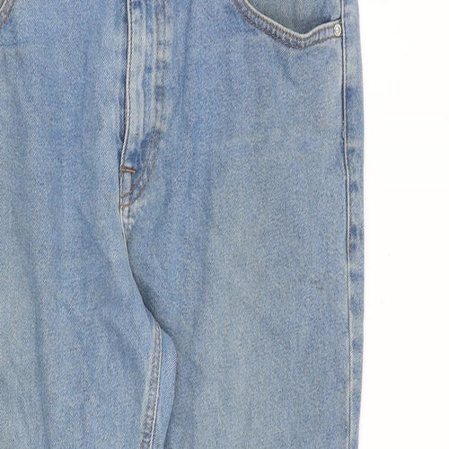 ASOS Mens Blue Cotton Tapered Jeans Size 33 in L30 in Regular Zip