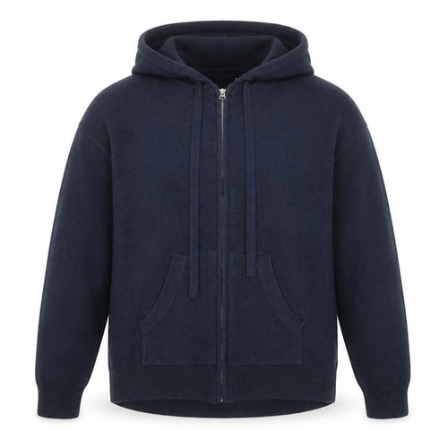 Marks and Spencer Womens Blue Round Neck Acrylic Full Zip Jumper Size S