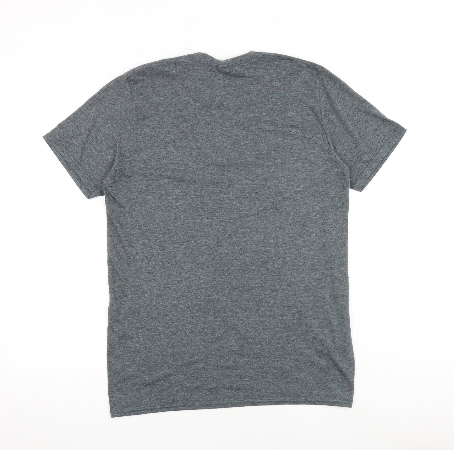 Gildan Mens Grey Cotton T-Shirt Size M Round Neck - Gas Monkey Garage