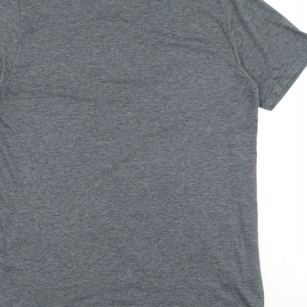 Gildan Mens Grey Cotton T-Shirt Size M Round Neck - Gas Monkey Garage