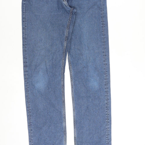 GANT Mens Blue Cotton Straight Jeans Size 30 in L32 in Slim Zip