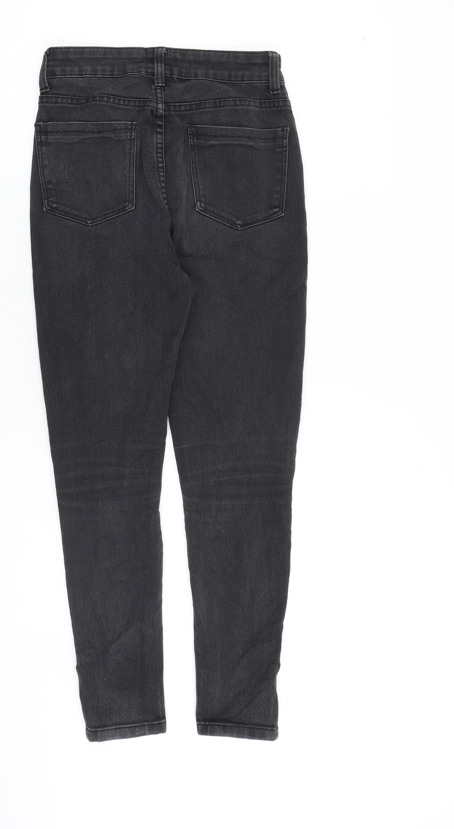 Glassons Womens Grey Cotton Skinny Jeans Size 6 L26 in Regular Zip - Ankle Zip