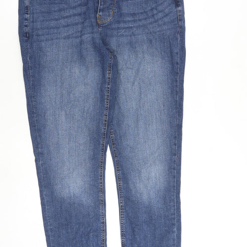 Denim & Co. Mens Blue Cotton Straight Jeans Size 26 in L30 in Regular Button