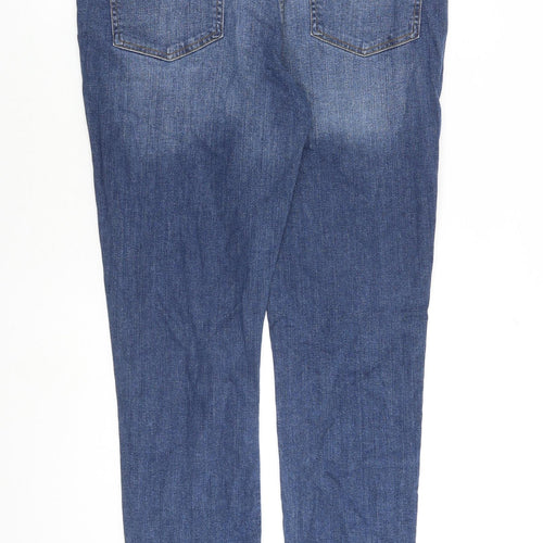 Denim & Co. Mens Blue Cotton Straight Jeans Size 26 in L30 in Regular Button