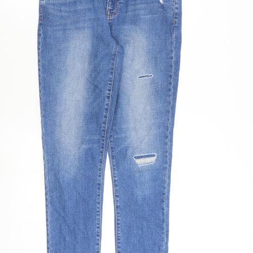 Gap Womens Blue Cotton Skinny Jeans Size 28 in L30 in Regular Zip