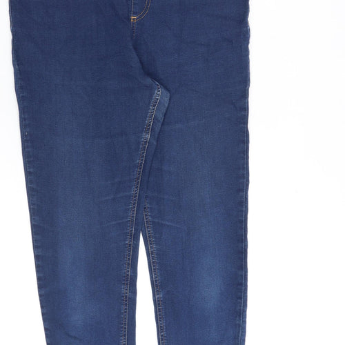 Marks and Spencer Womens Blue Cotton Jegging Jeans Size 14 L30 in Regular