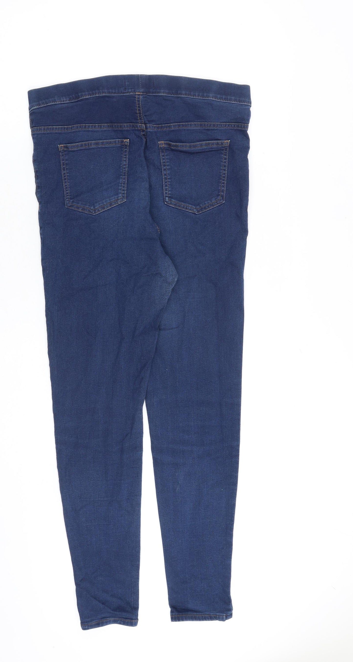 Marks and Spencer Womens Blue Cotton Jegging Jeans Size 14 L30 in Regular