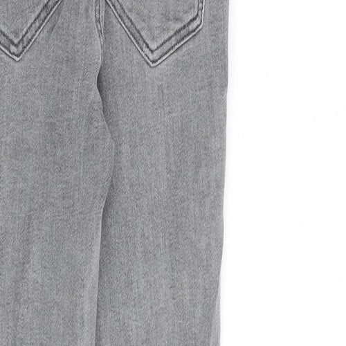 Zara Womens Grey Cotton Skinny Jeans Size 8 L27 in Regular Zip