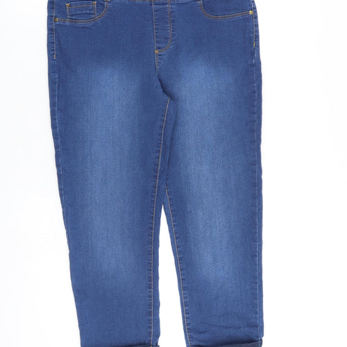 Dorothy Perkins Womens Blue Cotton Jegging Jeans Size 12 L22 in Regular