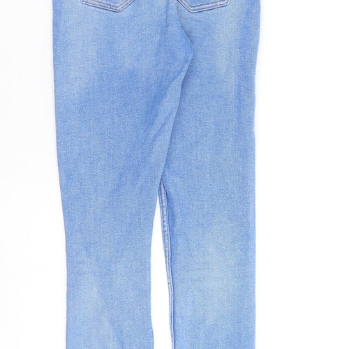 Denim & Co. Womens Blue Cotton Skinny Jeans Size 6 L27 in Regular Zip