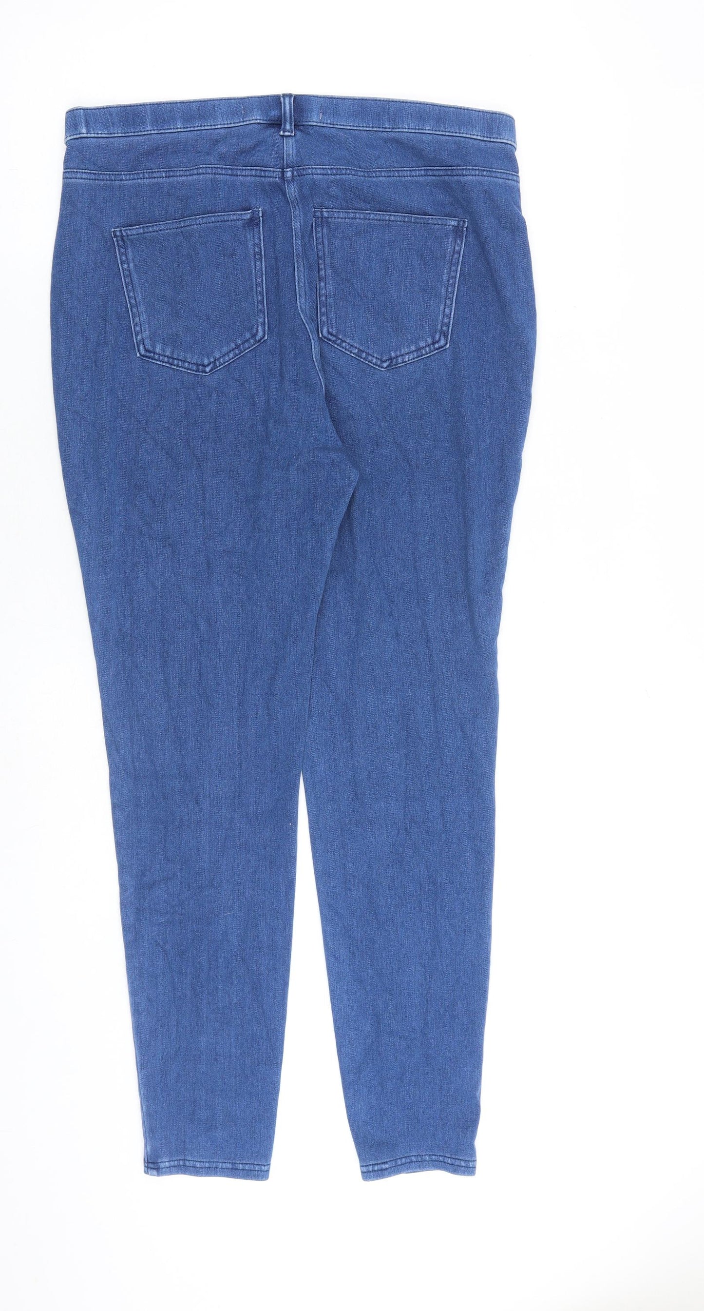 NEXT Womens Blue Cotton Jegging Jeans Size 16 L30 in Regular