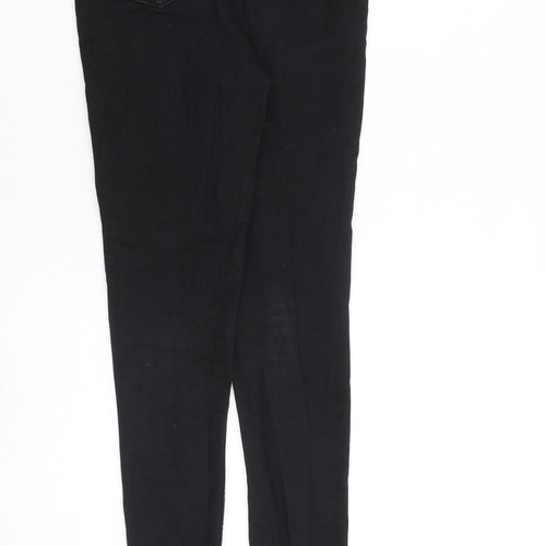Marks and Spencer Womens Black Cotton Skinny Jeans Size 8 L30 in Slim Zip
