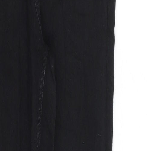 Marks and Spencer Womens Black Cotton Skinny Jeans Size 8 L30 in Slim Zip