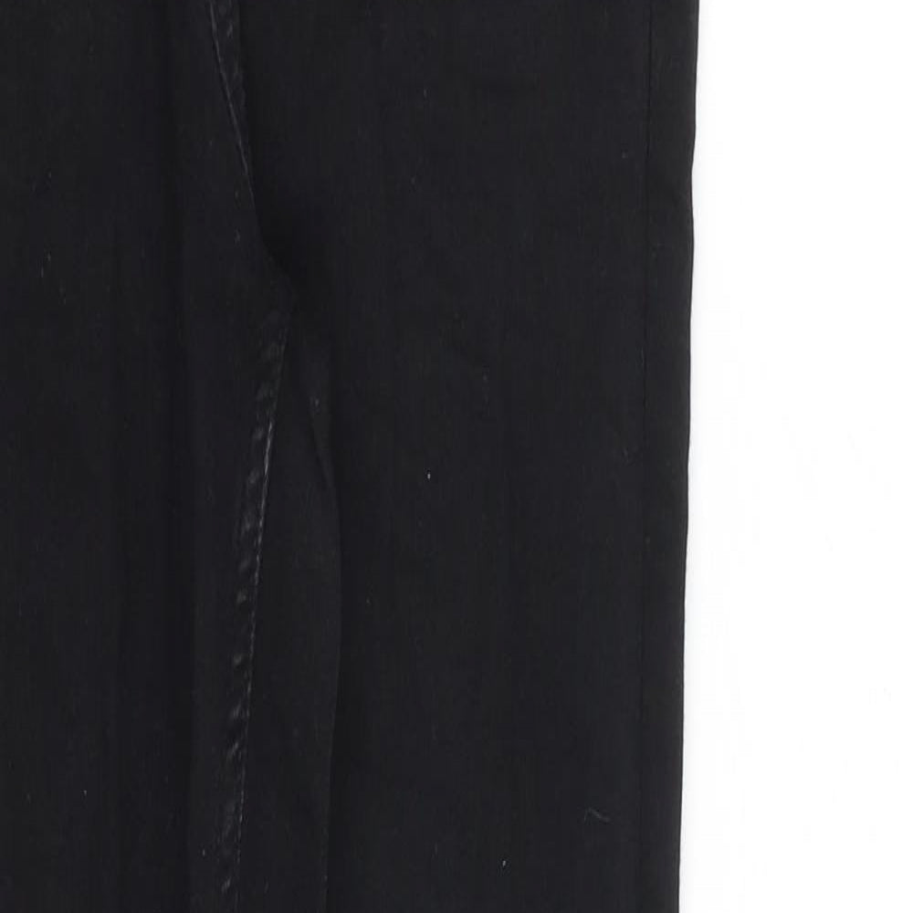 Marks and Spencer Womens Black Cotton Skinny Jeans Size 8 L30 in Slim Zip