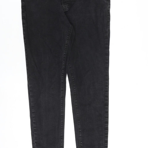 Denim & Co. Mens Grey Cotton Tapered Jeans Size 30 in L30 in Regular Zip