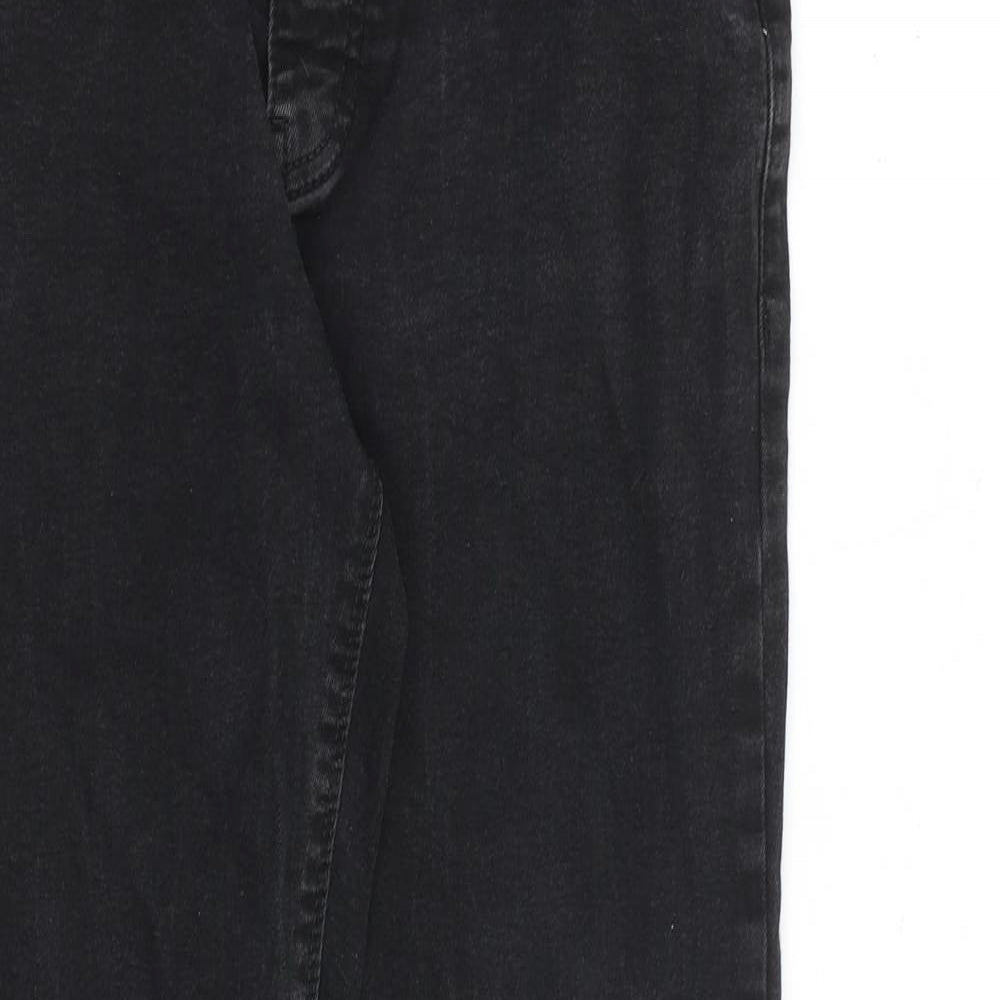 Denim & Co. Mens Grey Cotton Tapered Jeans Size 30 in L30 in Regular Zip