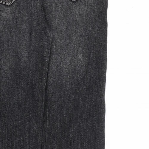 Marks and Spencer Womens Grey Cotton Skinny Jeans Size 10 L30 in Regular Zip