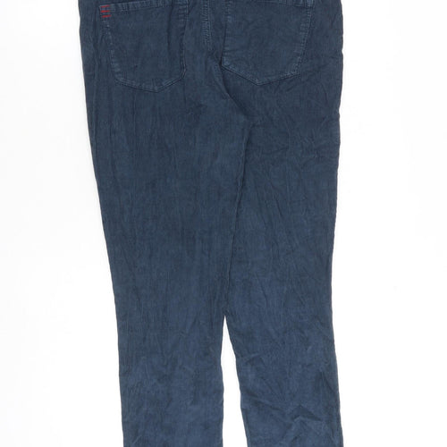 BDG Womens Blue Cotton Cropped Trousers Size 30 in L25 in Regular Zip