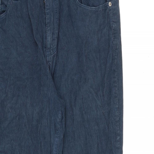 BDG Womens Blue Cotton Cropped Trousers Size 30 in L25 in Regular Zip