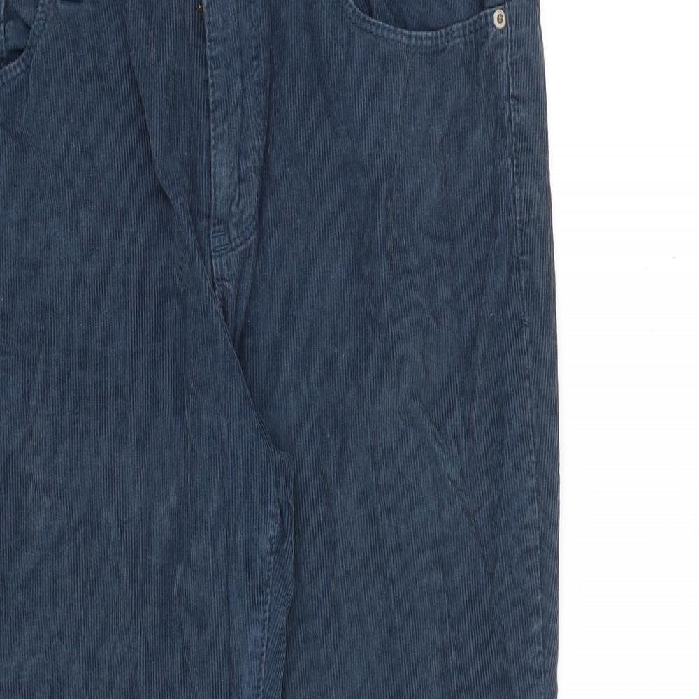 BDG Womens Blue Cotton Cropped Trousers Size 30 in L25 in Regular Zip