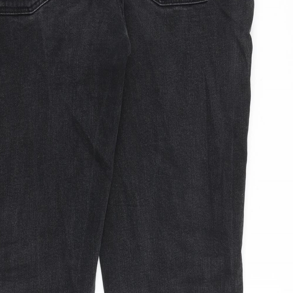 ASOS Mens Grey Cotton Straight Jeans Size 38 in L34 in Regular Zip