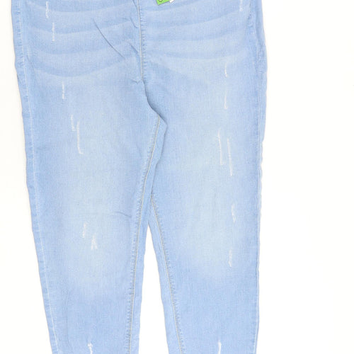 Jenny Womens Blue Cotton Jegging Jeans Size 16 L24 in Regular