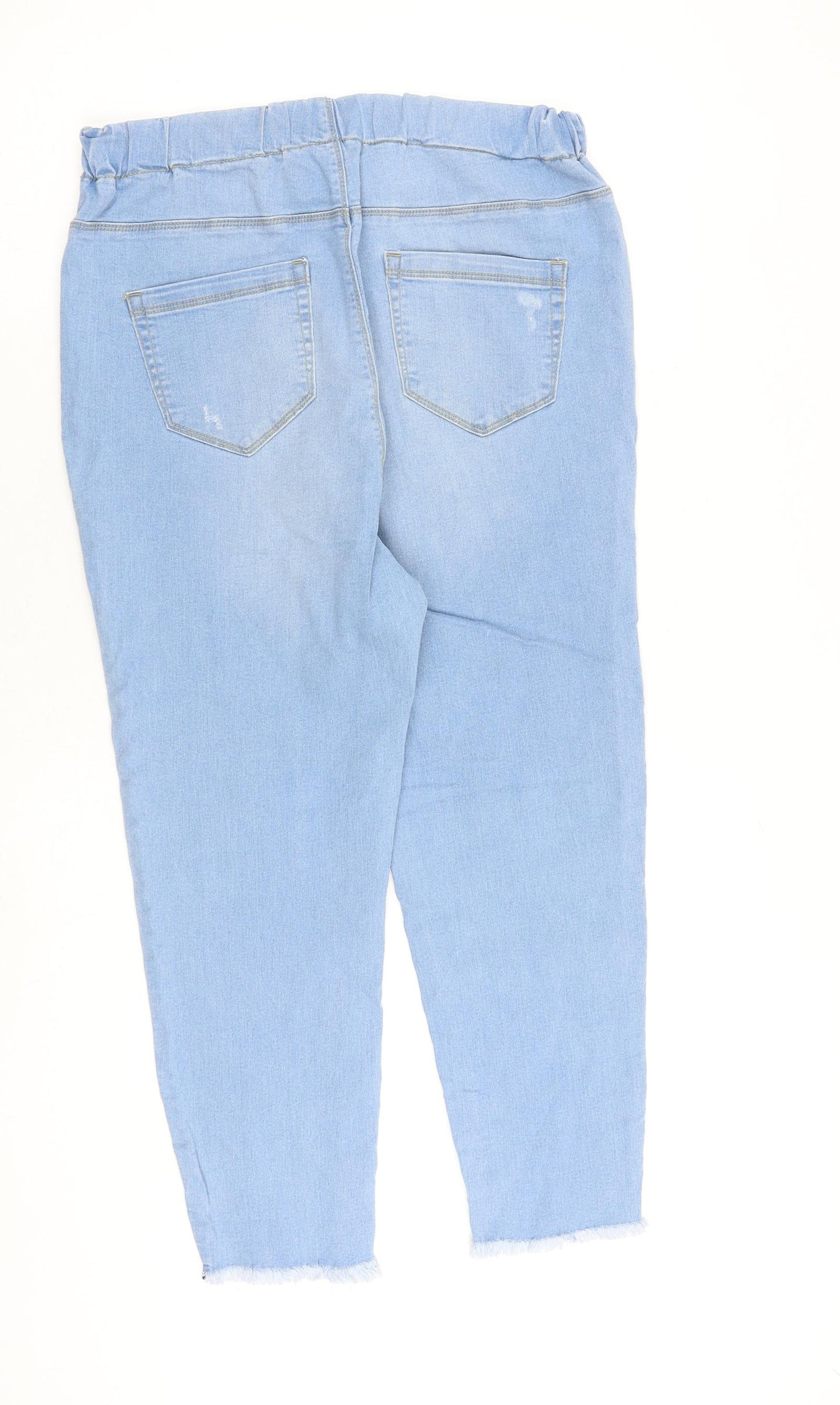 Jenny Womens Blue Cotton Jegging Jeans Size 16 L24 in Regular