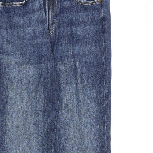 Indigo Womens Blue Cotton Bootcut Jeans Size 10 L30 in Slim Zip