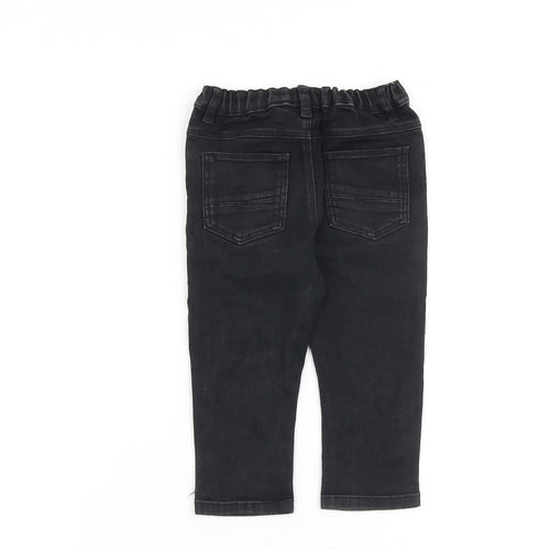NEXT Baby Black Cotton Capri Jeans Size 12-18 Months Zip