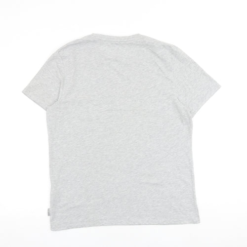 Ted Baker Womens Grey 100% Cotton Basic T-Shirt Size L Round Neck