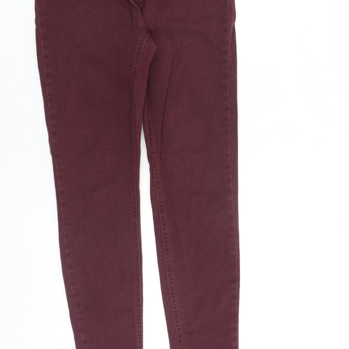 Just Female Womens Red Cotton Skinny Jeans Size 26 in L32 in Slim Zip