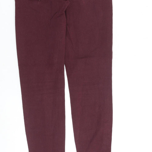 Just Female Womens Red Cotton Skinny Jeans Size 26 in L32 in Slim Zip