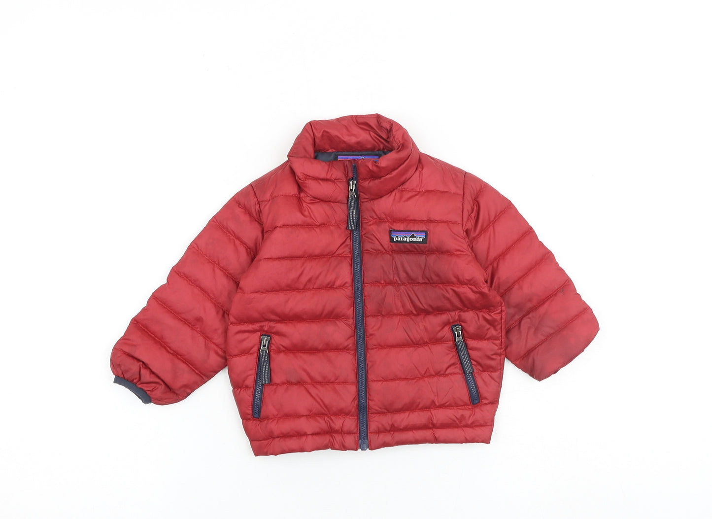 Patagonia Baby Red Puffer Jacket Coat Size 12 Months Zip