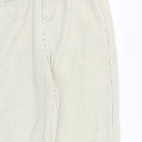 Evis Jeans Womens Beige Cotton Straight Jeans Size 30 in L28 in Regular Zip