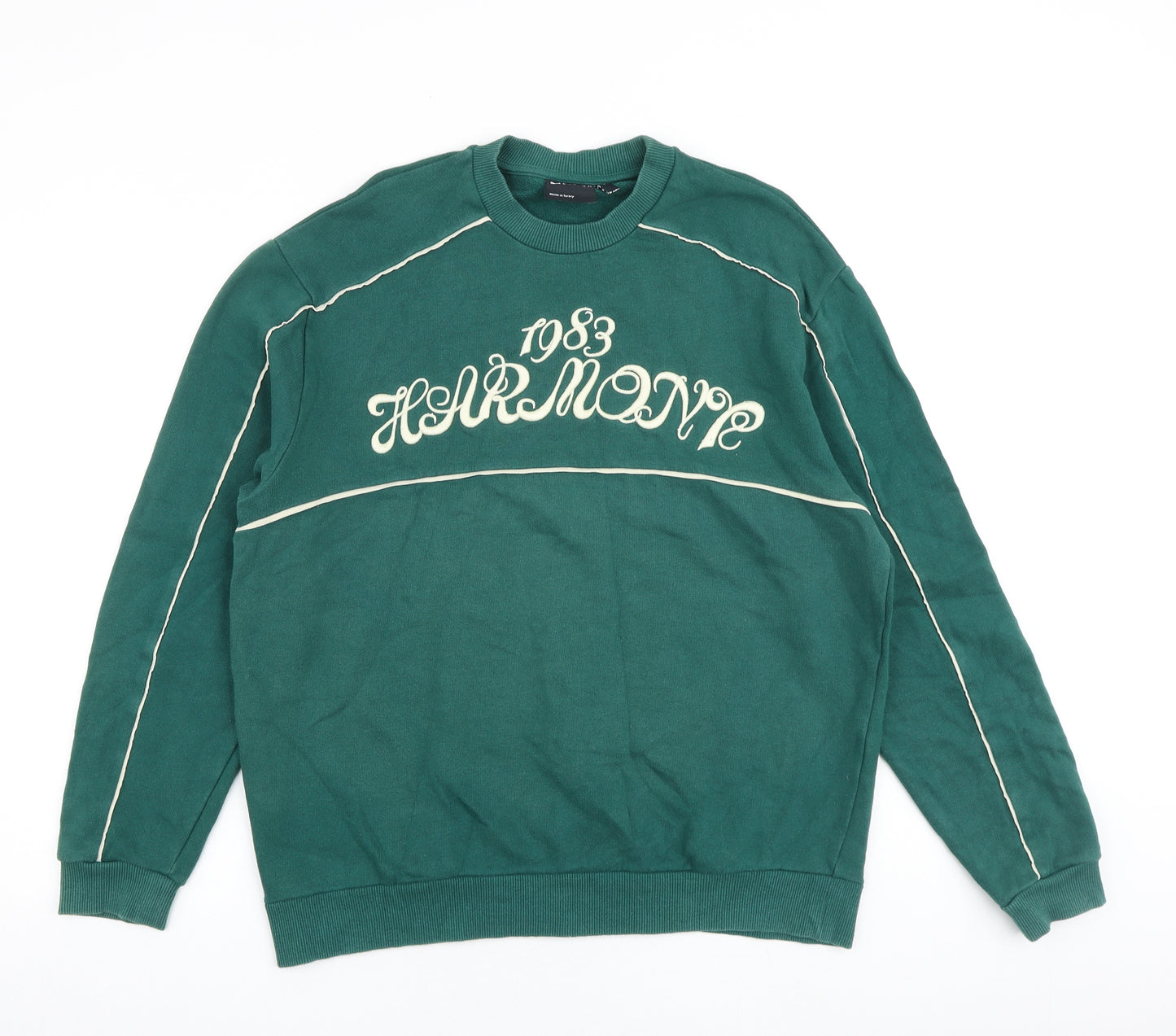ASOS Mens Green Cotton Pullover Sweatshirt Size M - 1983