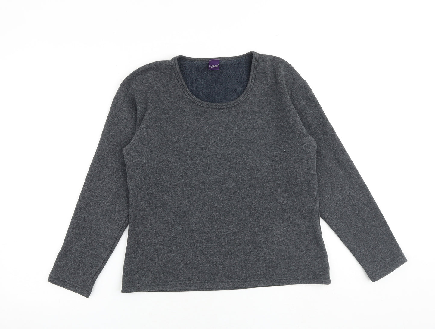 Wonders Womens Grey Cotton Pullover Sweatshirt Size M Pullover
