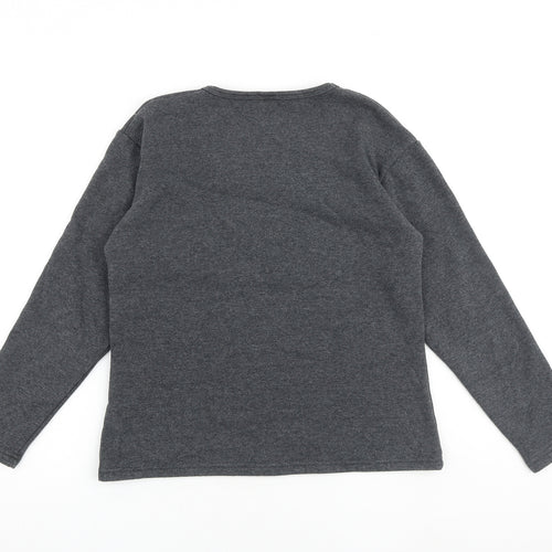 Wonders Womens Grey Cotton Pullover Sweatshirt Size M Pullover