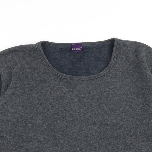 Wonders Womens Grey Cotton Pullover Sweatshirt Size M Pullover