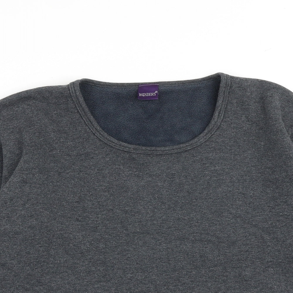 Wonders Womens Grey Cotton Pullover Sweatshirt Size M Pullover