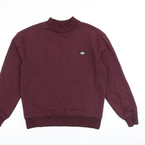 Dickies Mens Red Cotton Pullover Sweatshirt Size S
