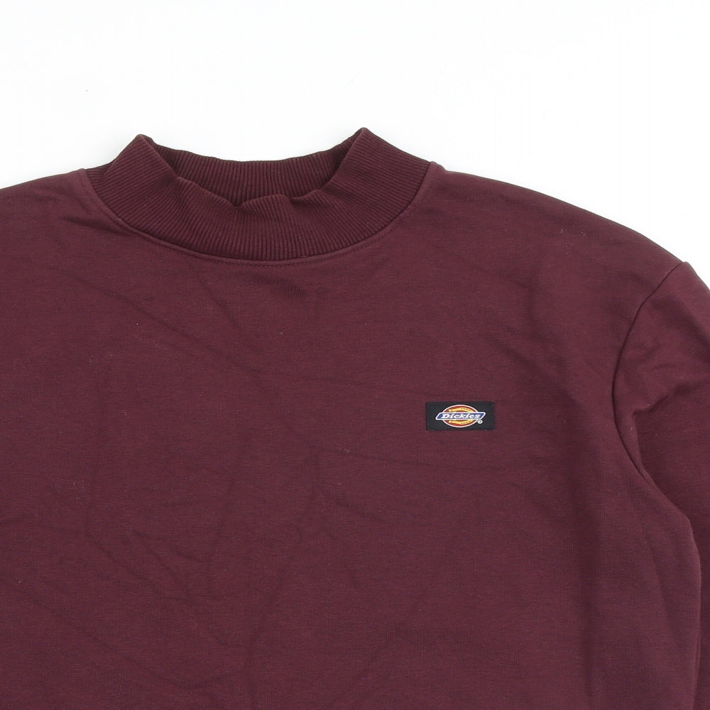 Dickies Mens Red Cotton Pullover Sweatshirt Size S