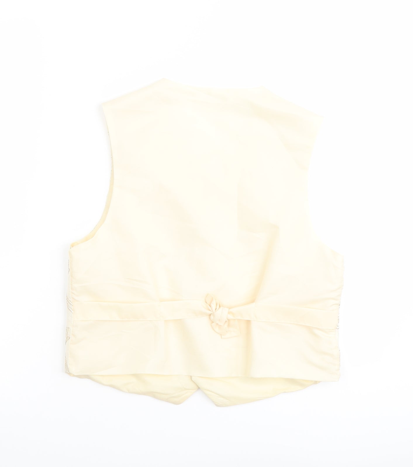 BHS Boys Ivory Floral Jacket Waistcoat Size 11-12 Years Button