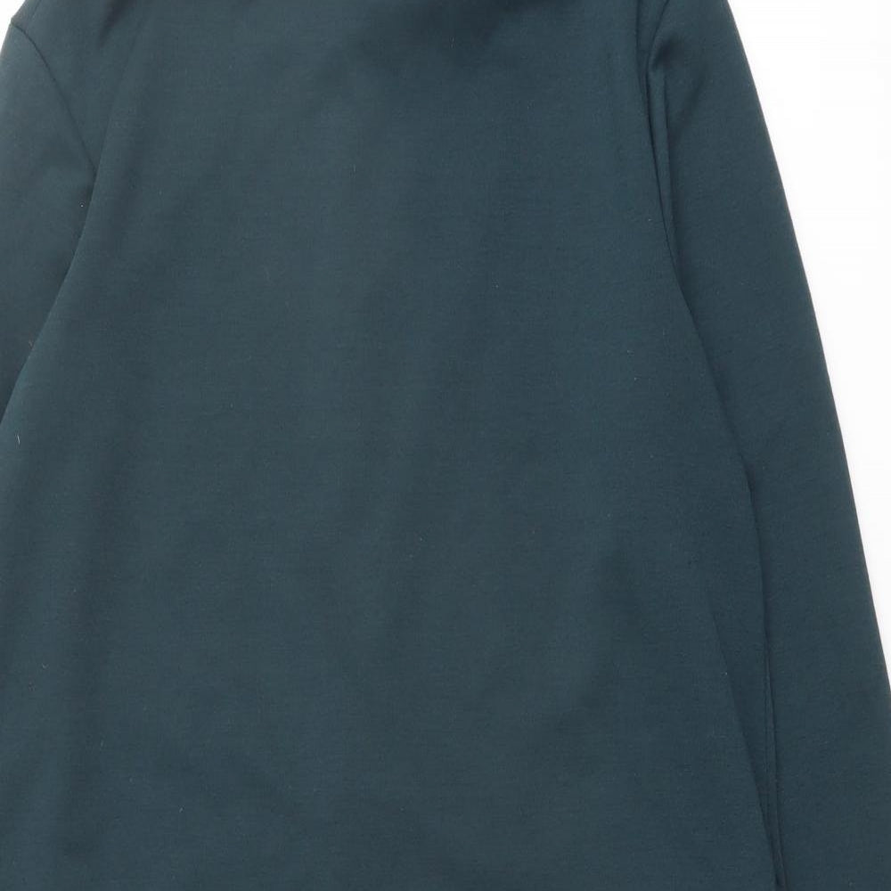 Uniqlo Womens Green Polyester A-Line Size M Round Neck Zip