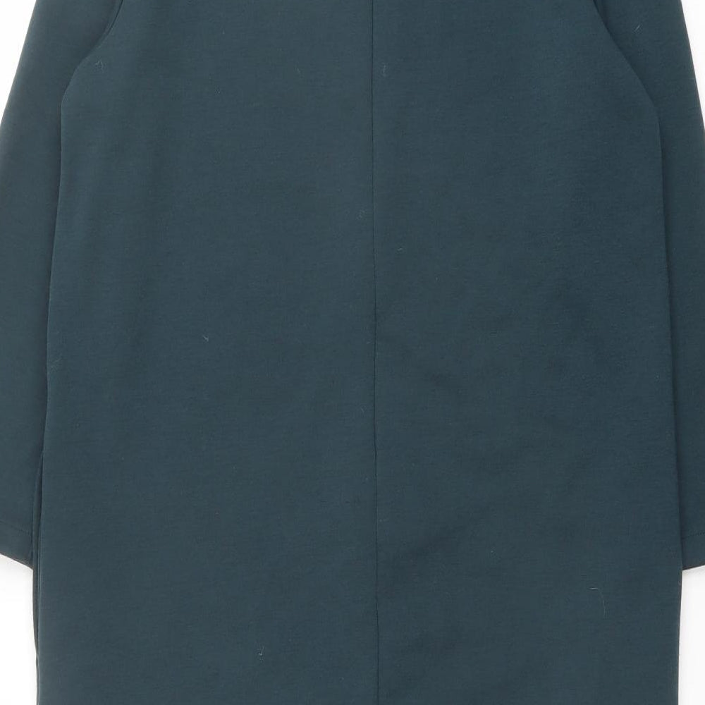 Uniqlo Womens Green Polyester A-Line Size M Round Neck Zip